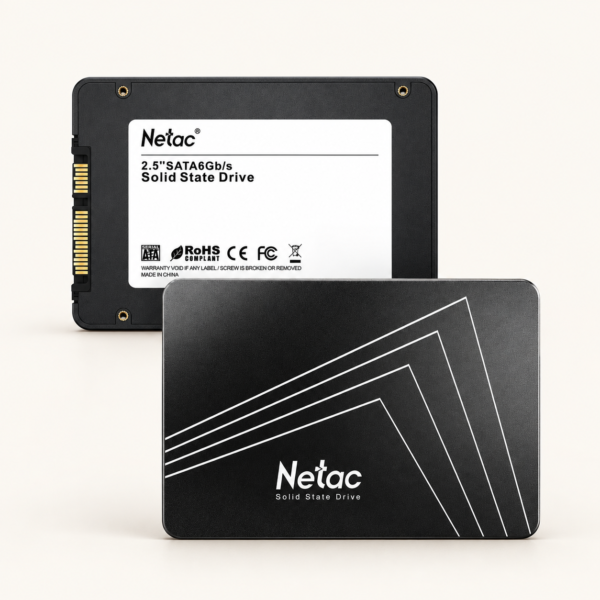 وحدة تخزين Netac SATA — هيكل أسود، سعات متعددة