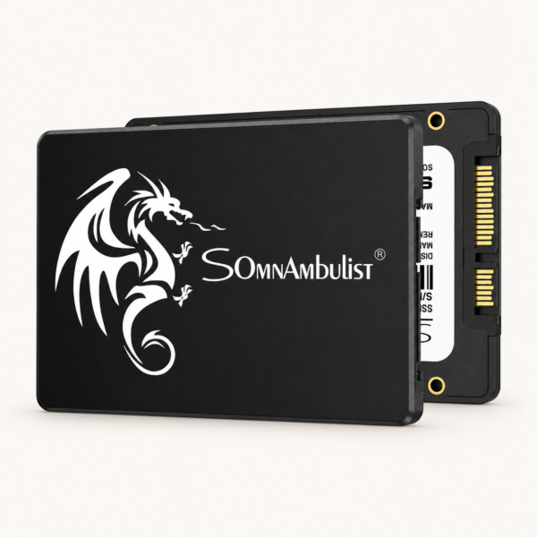 وحدة تخزين SomnAmbulist SATA SSD — هيكل أسود وحدة تخزين SomnAmbulist SATA SSD — هيكل أسود